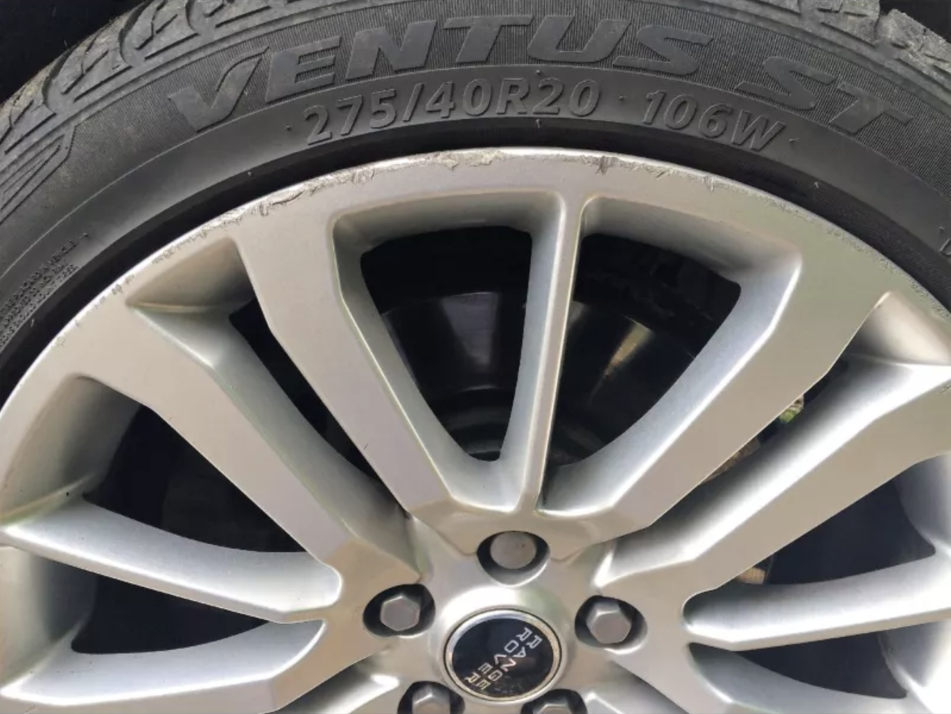 curbed alloy wheel