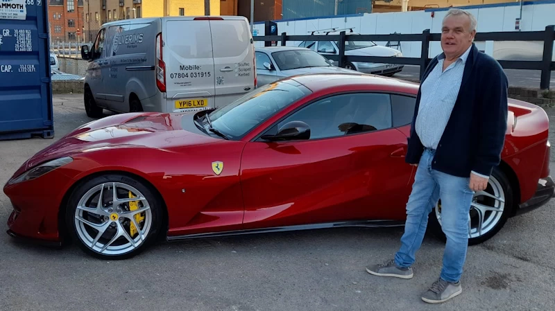 repaired alloy wheels on Ferrari